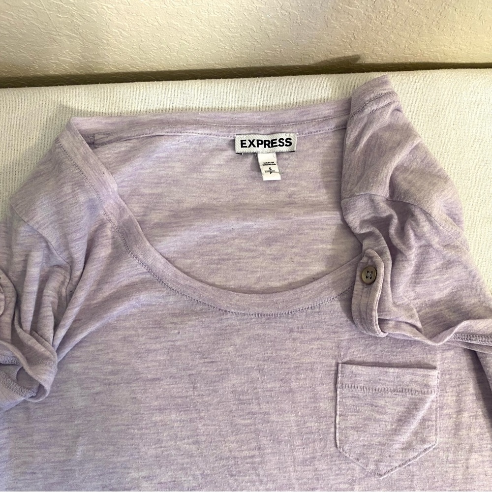 Express lavender tee shirt size S - Picture 7 of 11